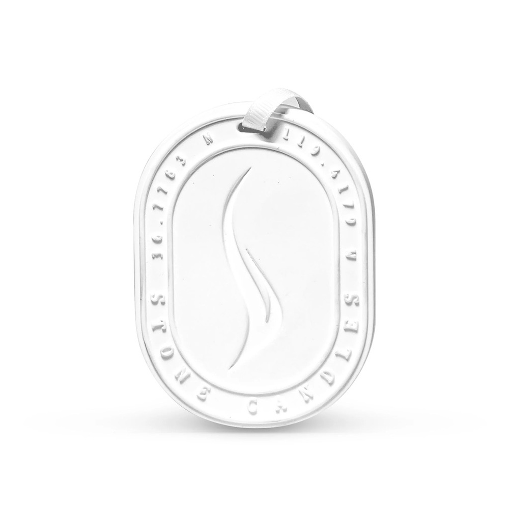 Stone Candles Scented Diffuser in Bamboo Ceramic Hanging Oval Car Freshener
